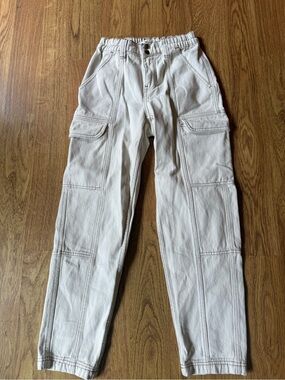 PacSun Cream Cargo Utility Pants - Casual Workwear